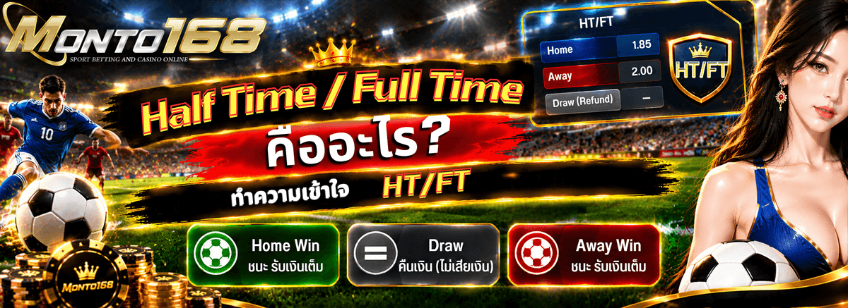 Football Half Time Full Time HT FT คืออะไร วิธีอ่านตลาดฟุตบอลครึ่งแรกและเต็มเวลา