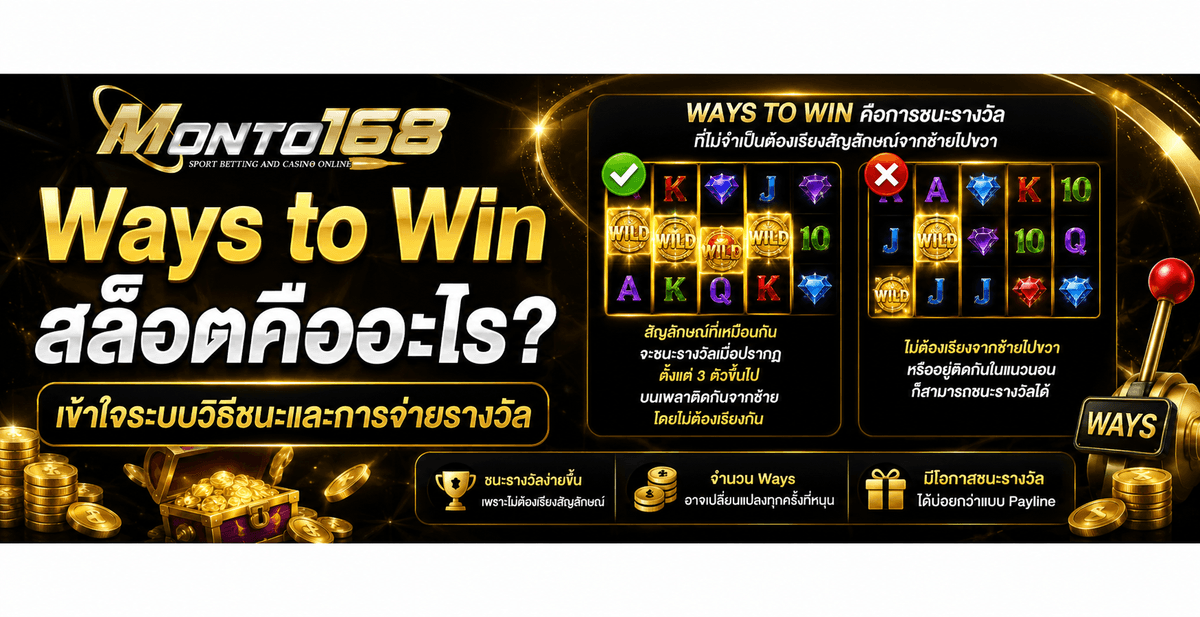 Ways to Win สล็อตคืออะไร ระบบวิธีชนะและการจ่ายรางวัลในเกมสล็อต